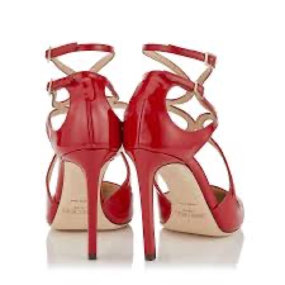 Jimmy Choo New Lancer 100 in patent red. Size 38.5 - Picture 7 of 12